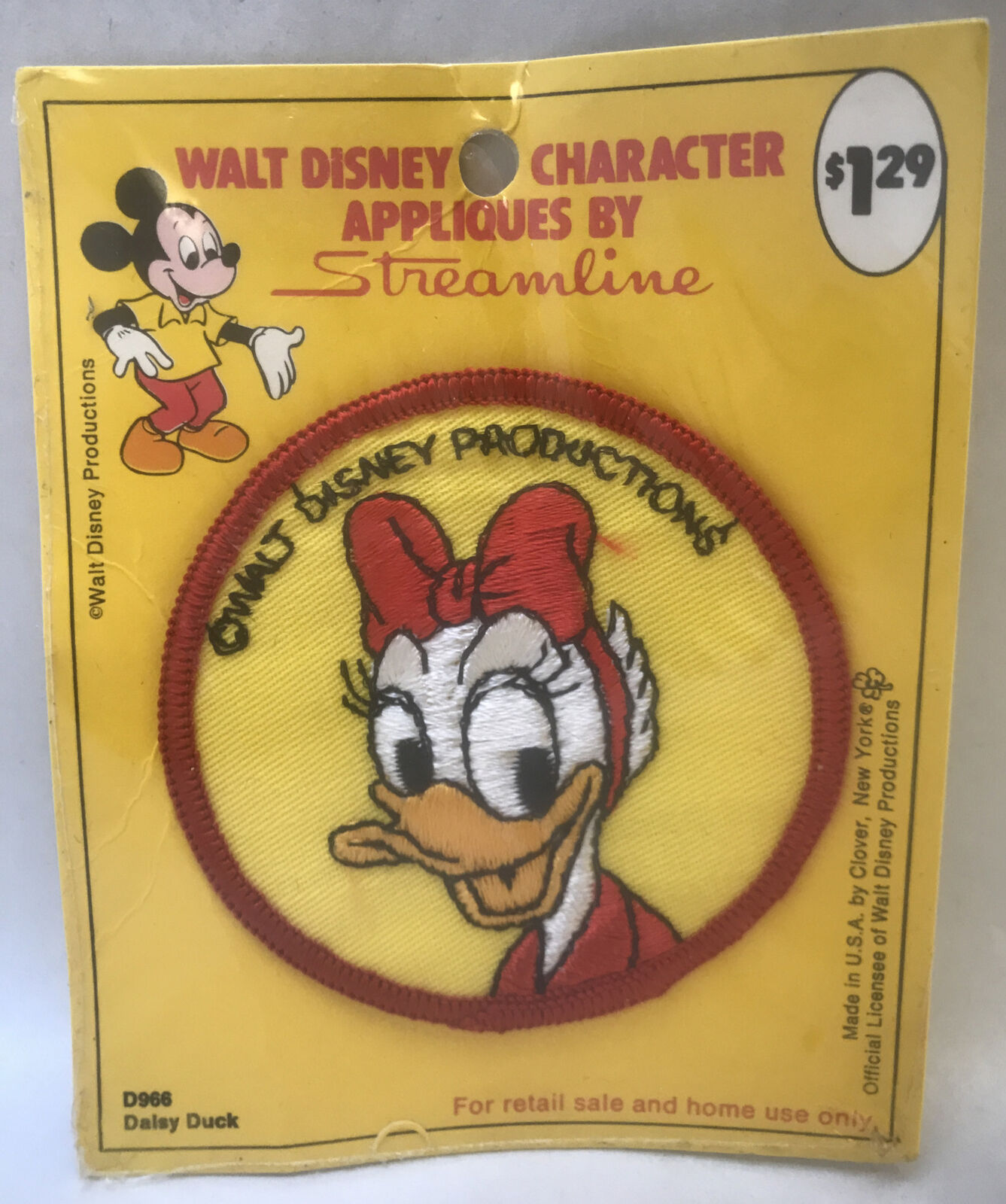 Walt Disney appliques Daisy Duck