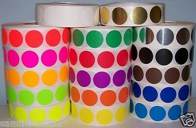 500 1" CIRCLE COLOR CODED DOT LABEL STICKER 17 Colors to choose from